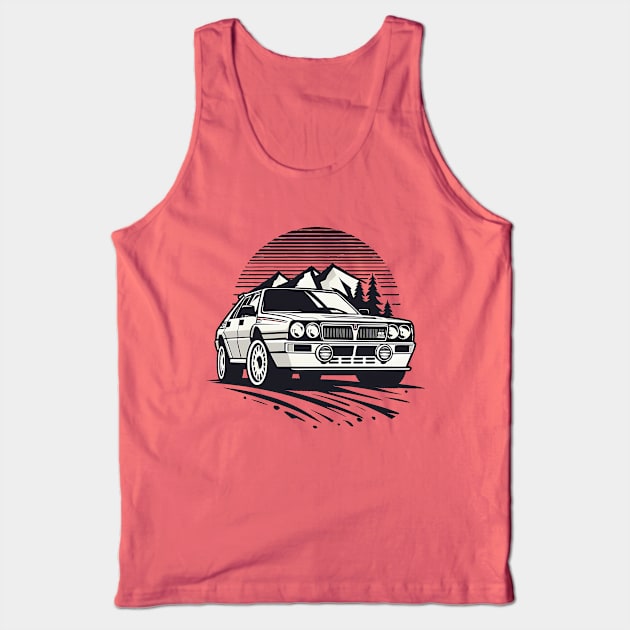 Lancia Delta Integrale Rally Car Tank Top by TaevasDesign